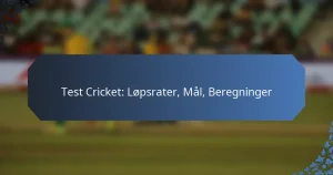 Test Cricket: Løpsrater, Mål, Beregninger