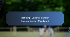 Testkamp: Dommer signaler, Kommunikasjon, Myndighet