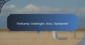 Testkamp: Stedregler, Krav, Standarder